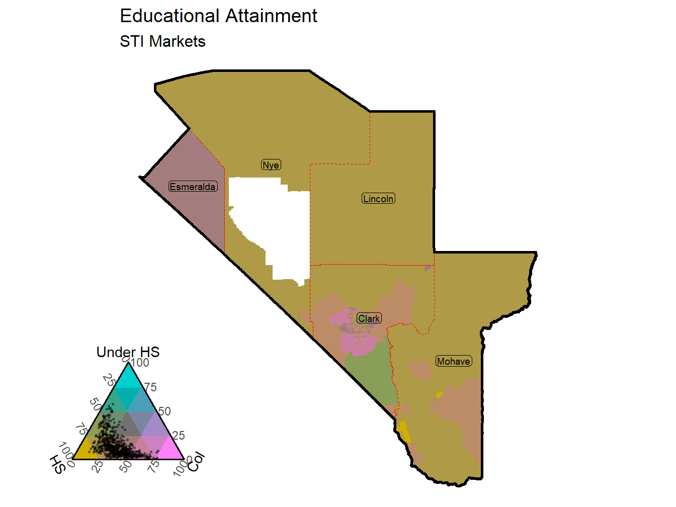 Educational Attainment Tricolor