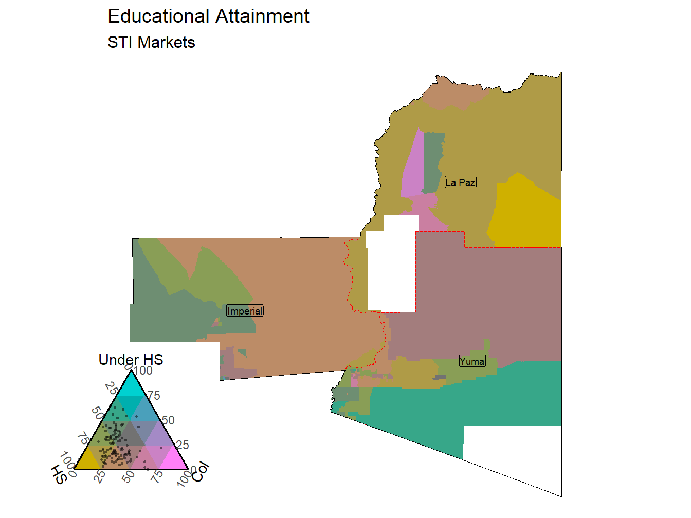 Educational Attainment Tricolor