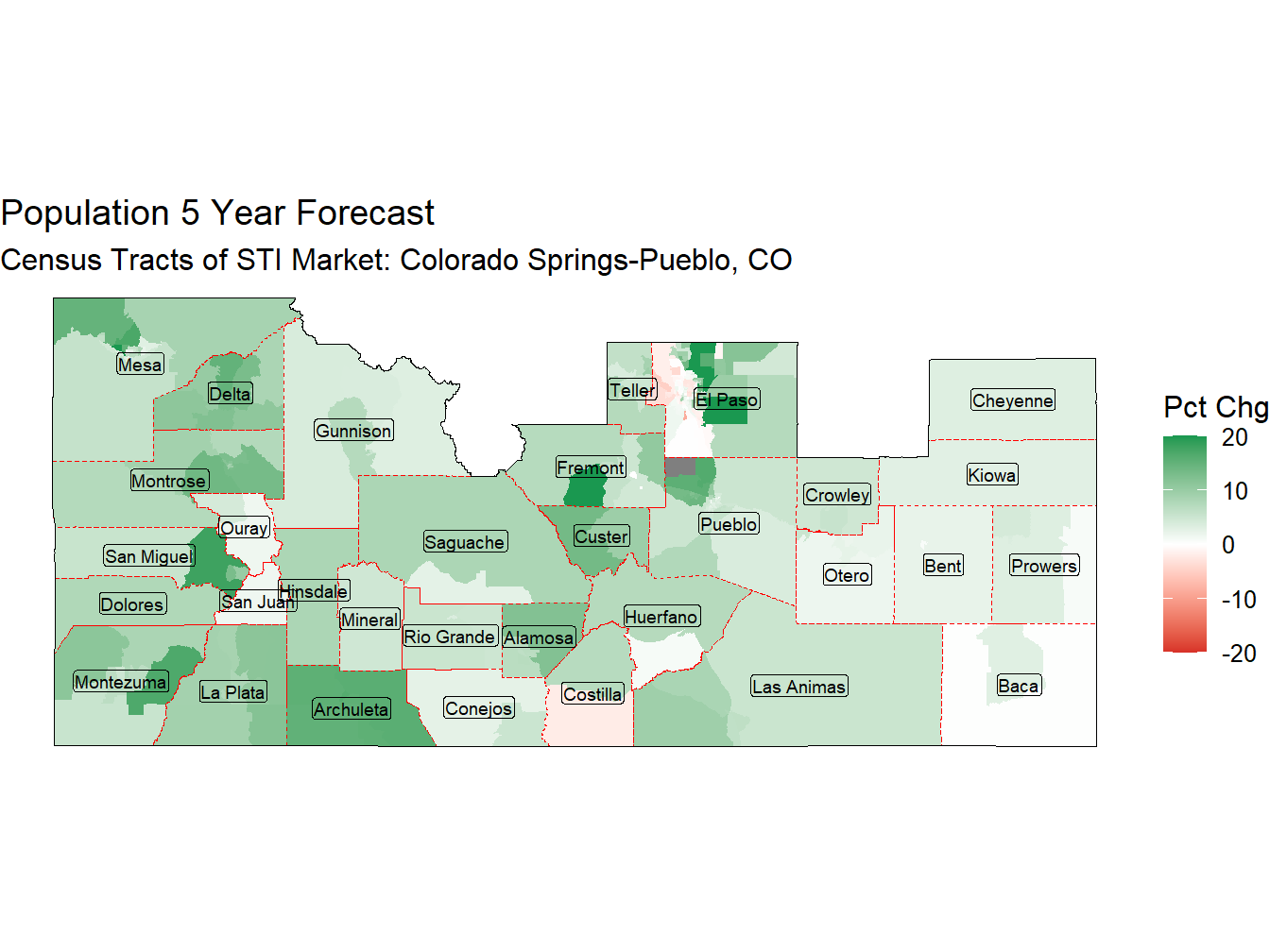 5 Year Percentage Change Thematic