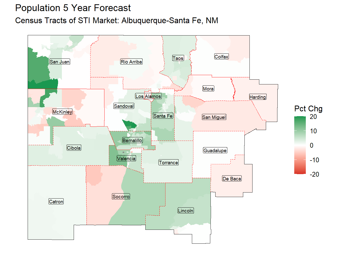 5 Year Percentage Change Thematic