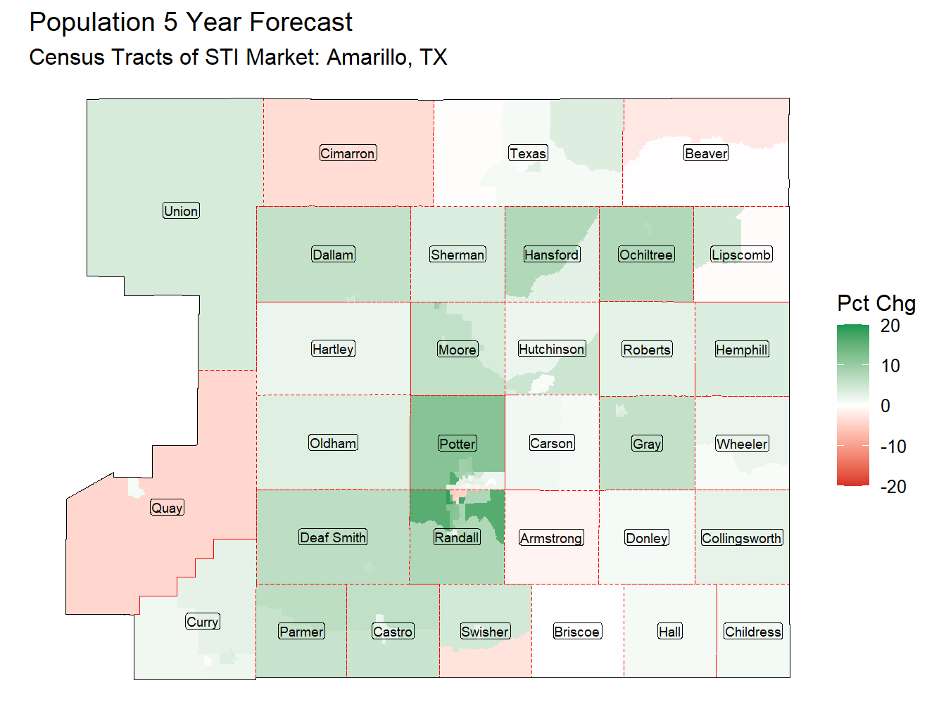 5 Year Percentage Change Thematic