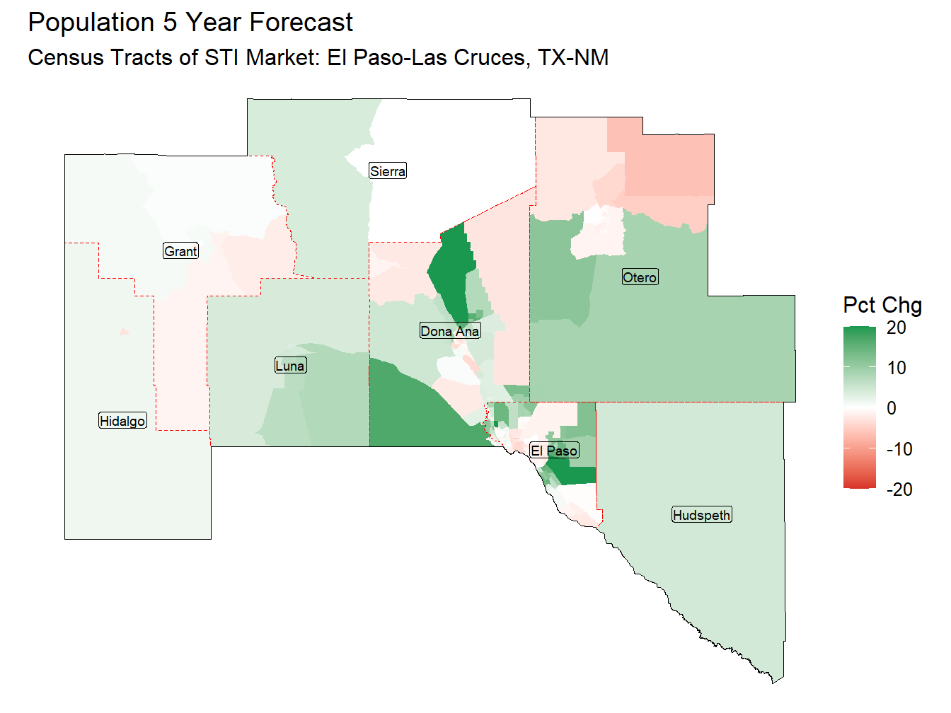 5 Year Percentage Change Thematic