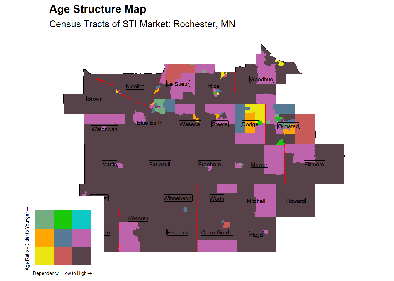 Age Structure Class by Census Tract