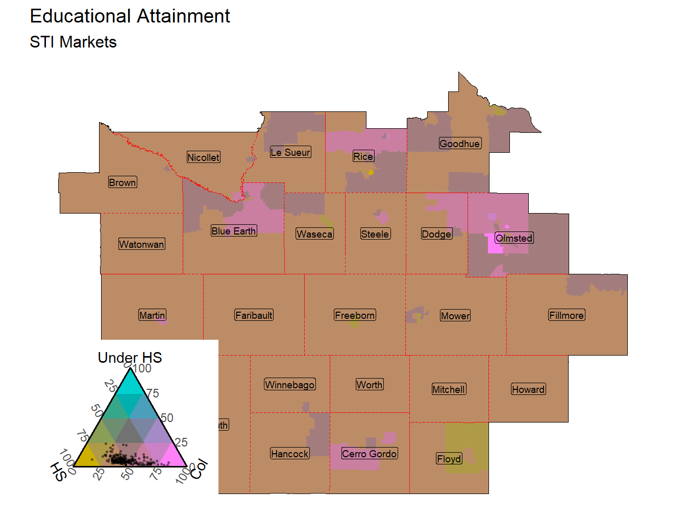 Educational Attainment Tricolor