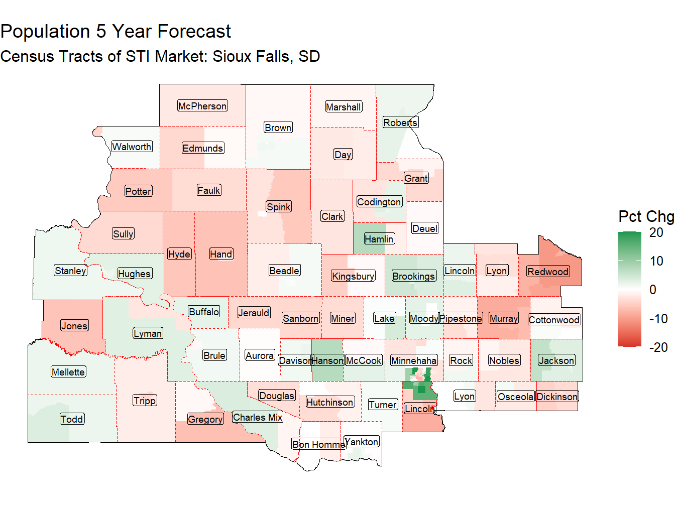 5 Year Percentage Change Thematic