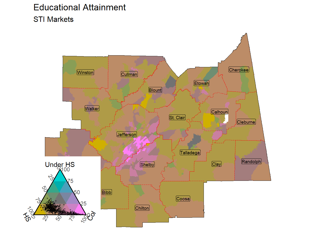 Educational Attainment Tricolor