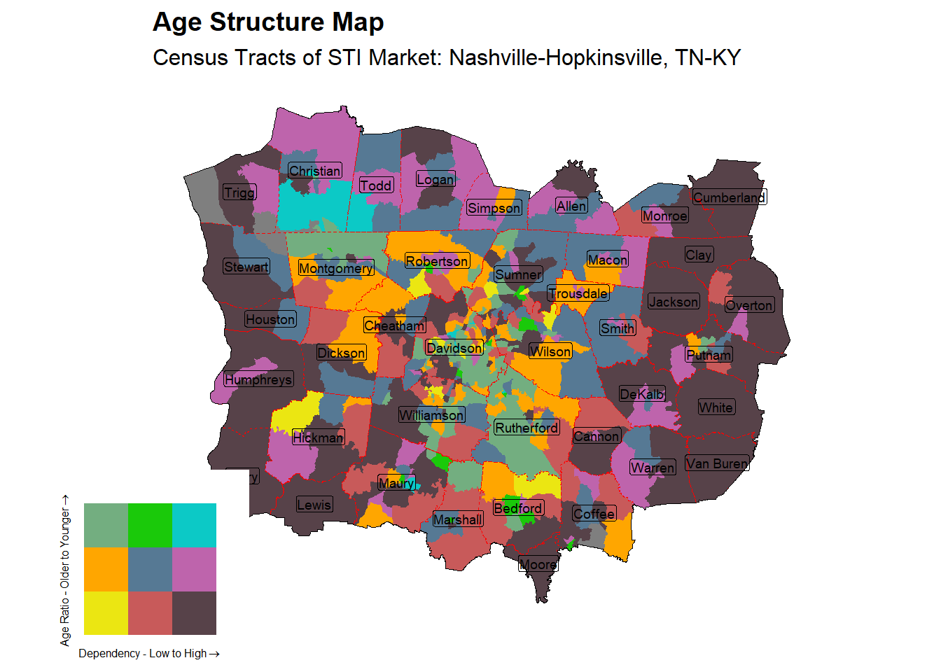 Age Structure Class by Census Tract