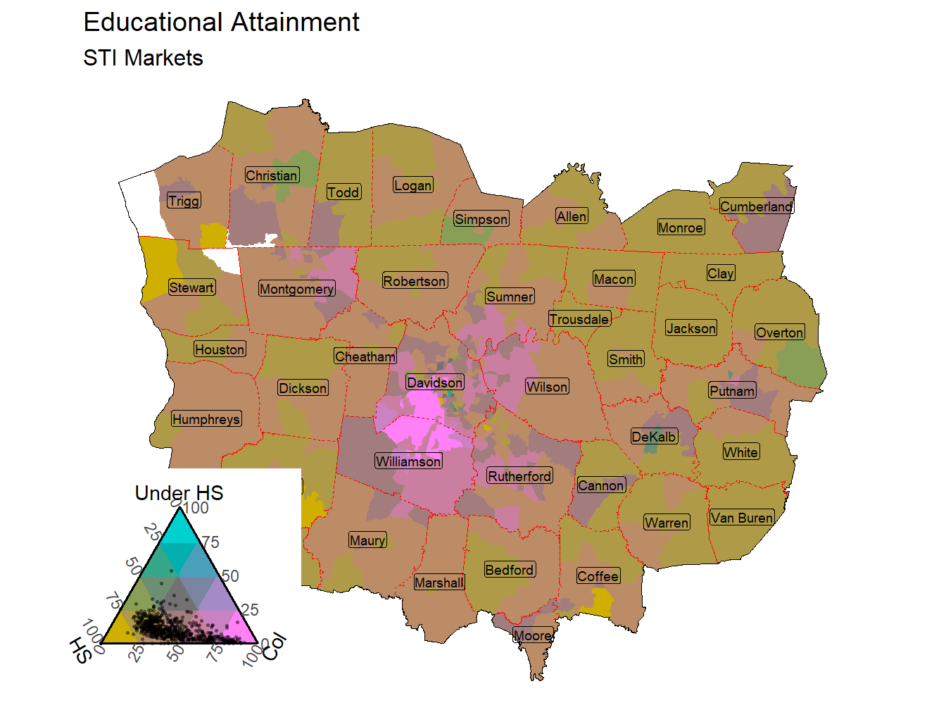 Educational Attainment Tricolor