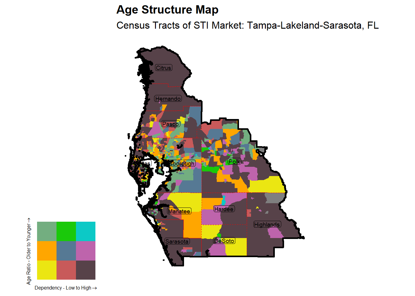 Age Structure Class by Census Tract