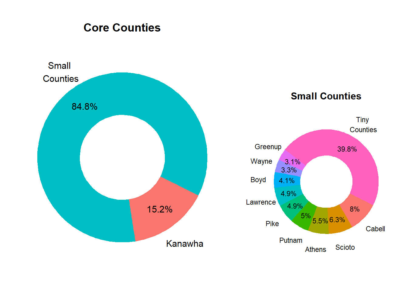 Relative County Population Size in Market