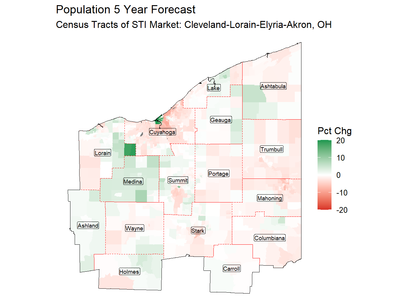 5 Year Percentage Change Thematic