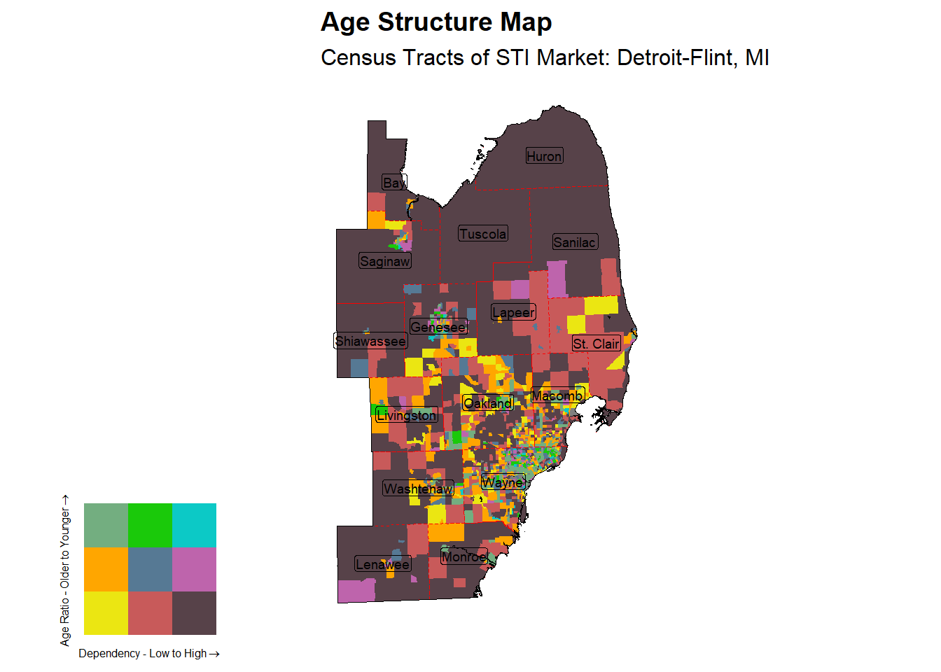 Age Structure Class by Census Tract