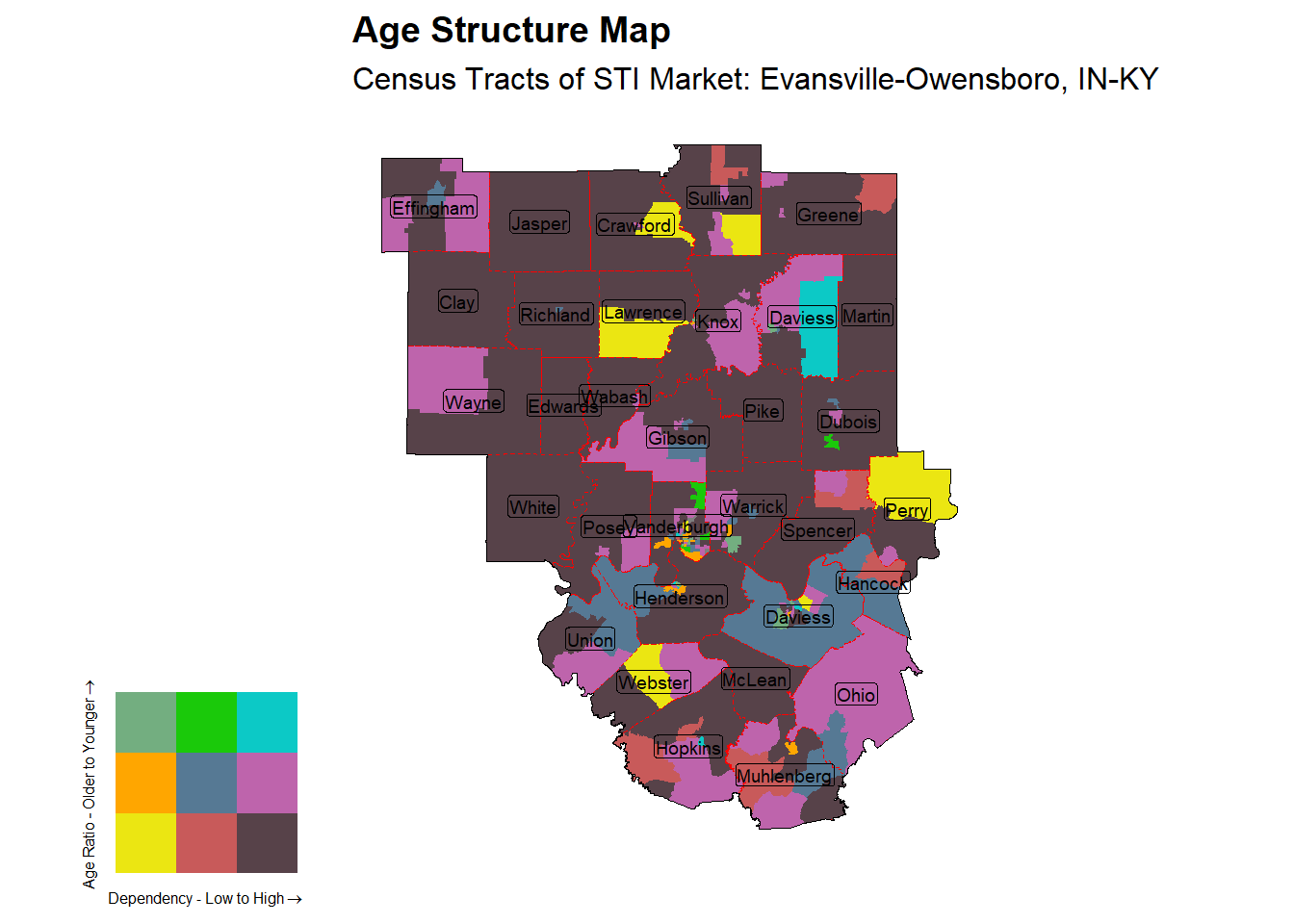 Age Structure Class by Census Tract