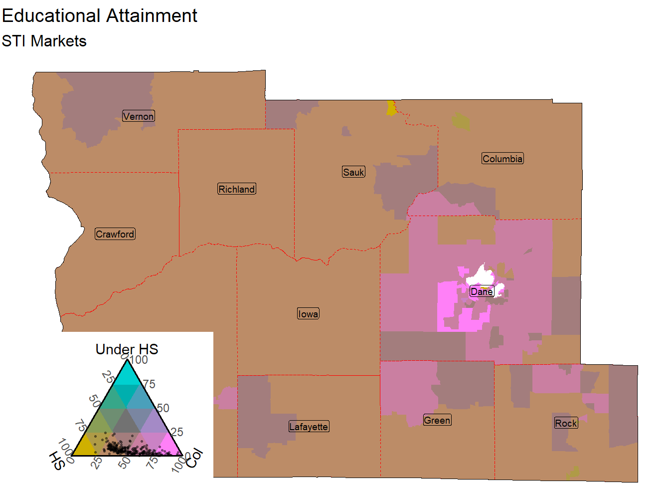 Educational Attainment Tricolor