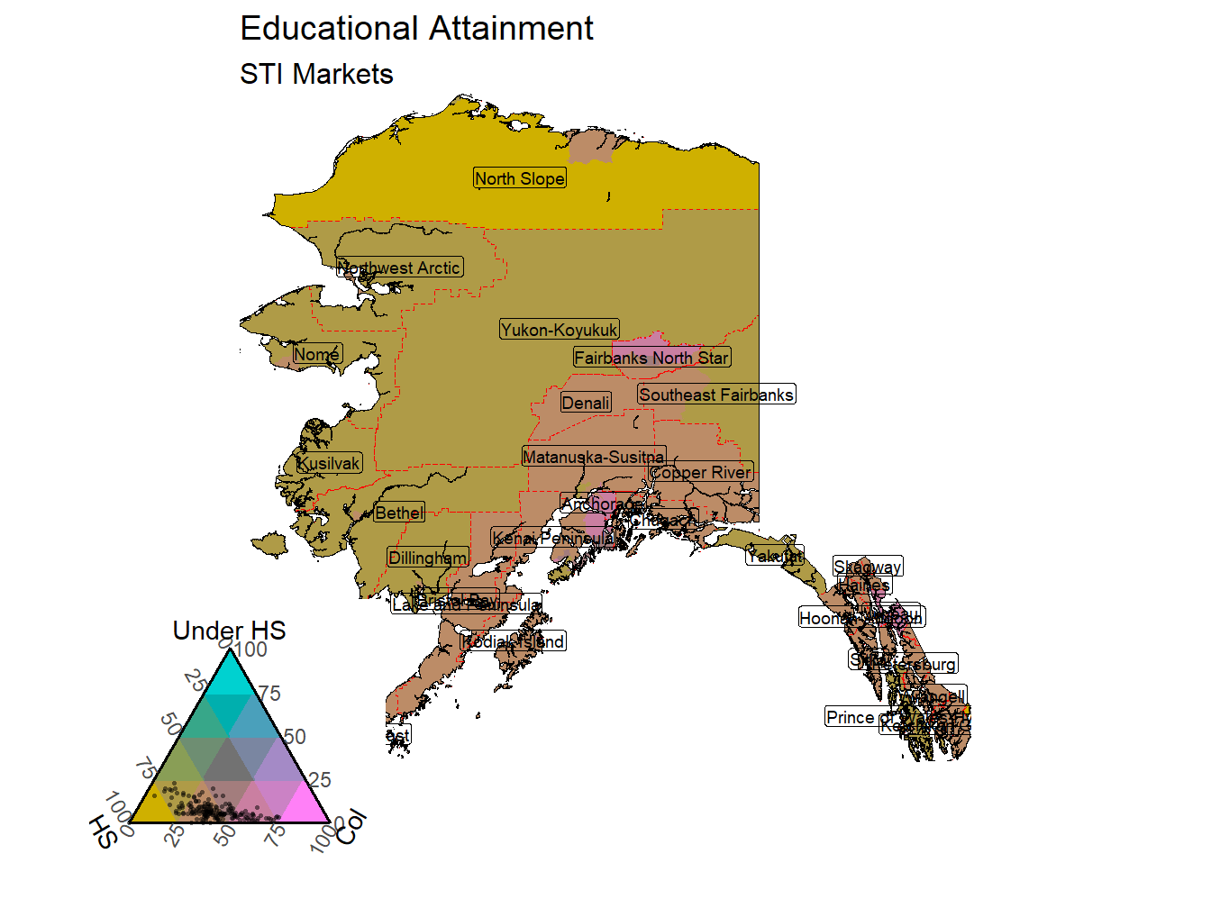 Educational Attainment Tricolor